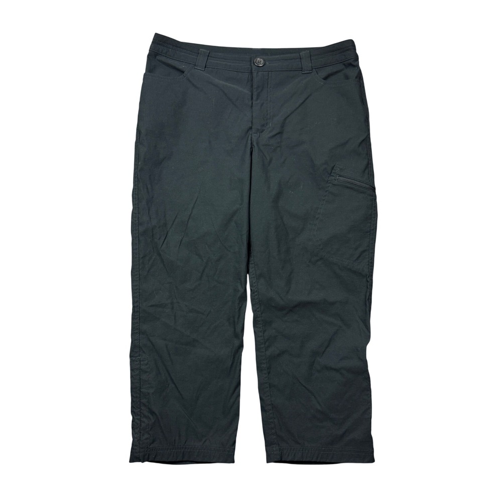 Eddie Bauer Women Size 4 Black Tech Capri Hiking Pants Performance Crop Gorpcore